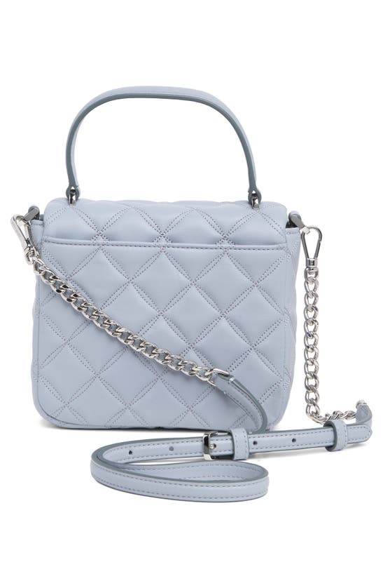 Shop Kate Spade Natalia Quilted Square Crossbody Bag In Brushed Steel