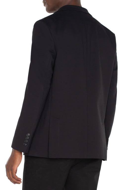 Shop Liverpool Double Vent Knit Blazer In Black