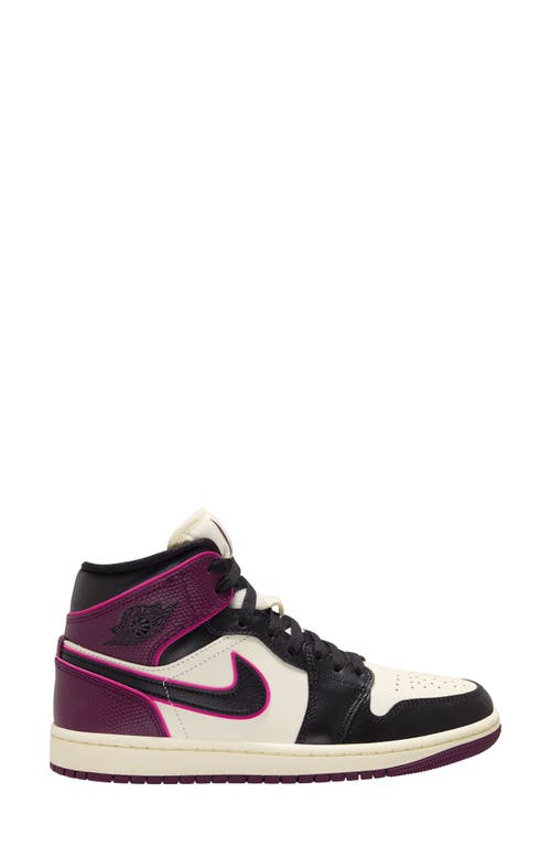 Shop Jordan Air  1 Mid Se Basketball Sneaker In Sail/black/pink