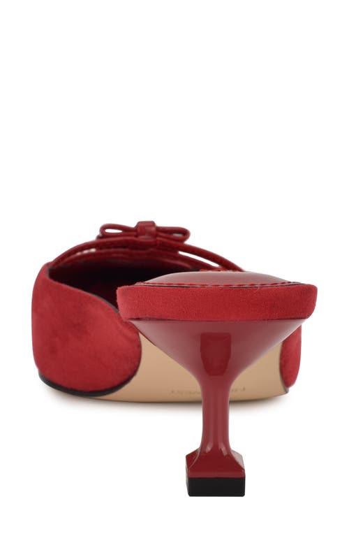 Shop Nine West Weeka Kitten Heel Mule In Medium Red