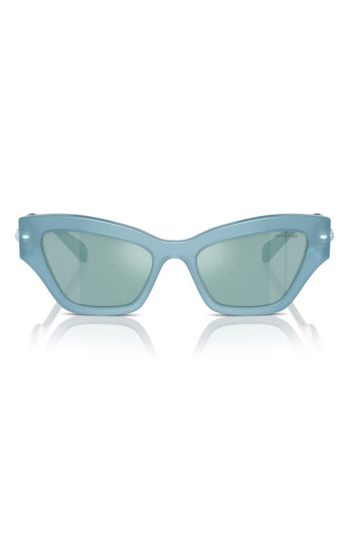 Swarovski Imber 54mm Irregular Sunglasses in Blue at Nordstrom