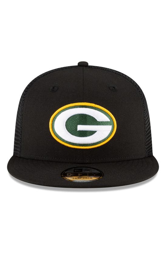 Men's Green Bay Packers New Era Black Shade Trucker 9FIFTY