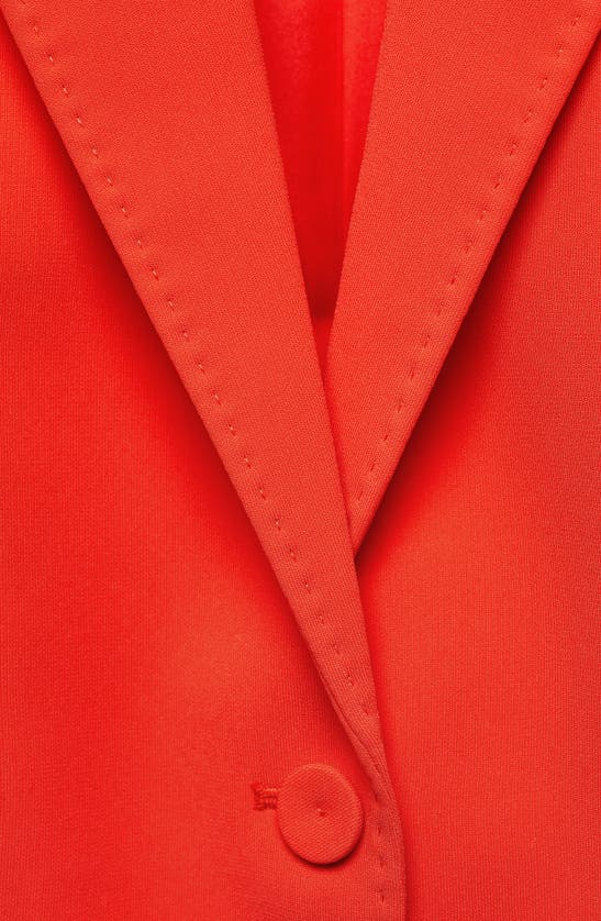 Shop Mango Straight Fit Suit Blazer In Coral Red