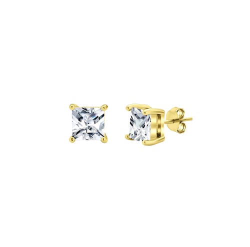 Donatello Gian 14k Solid Gold Square Tiny Studs In Gold