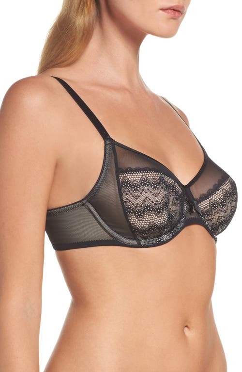 Shop Chantelle Lingerie Revele Moi Perfect Fit Underwire Bra In Black/nude