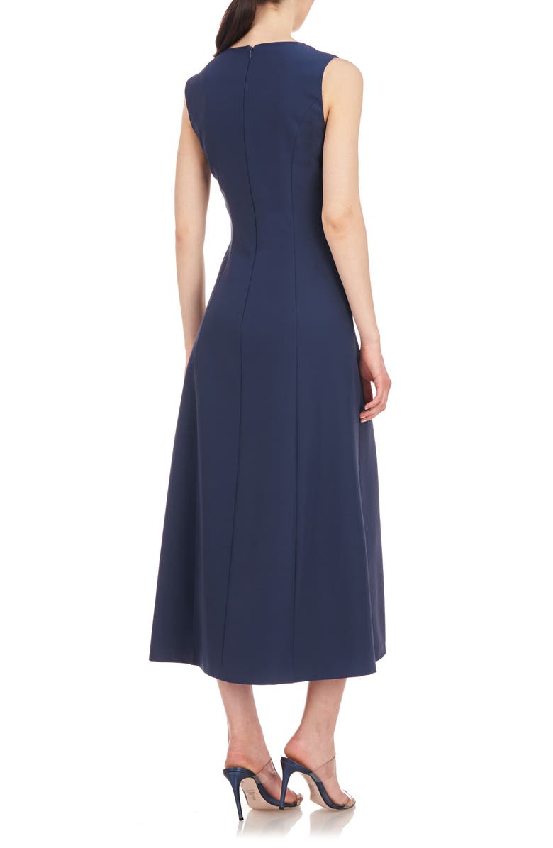 Kay Unger Danette Pleat Detail A-Line Dress | Nordstrom