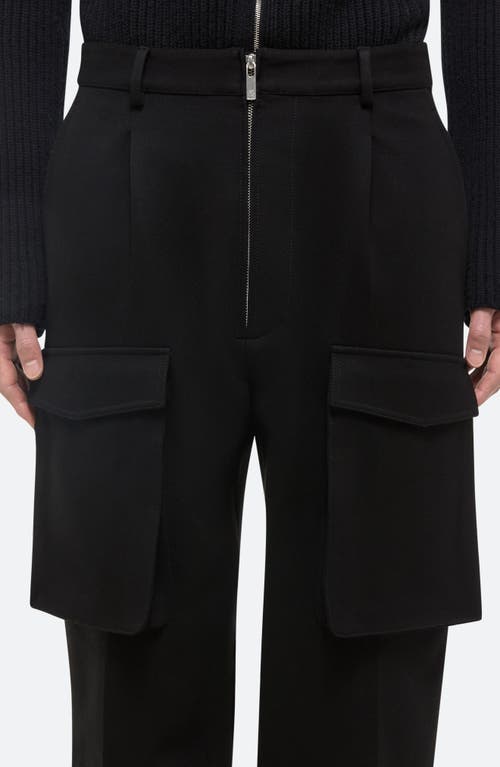 Shop Helmut Lang Pocket Zoot Ponte Knit Cargo Joggers In Black