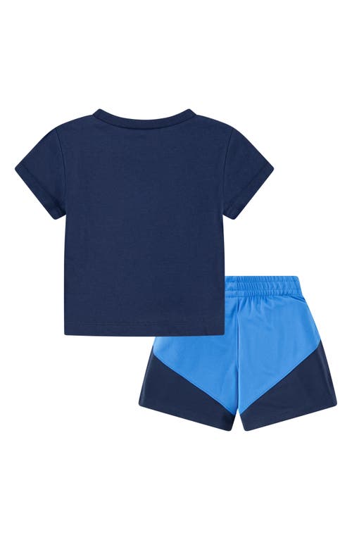 Shop Nike T-shirt & Colorblock Shorts Set In Midnight Navy