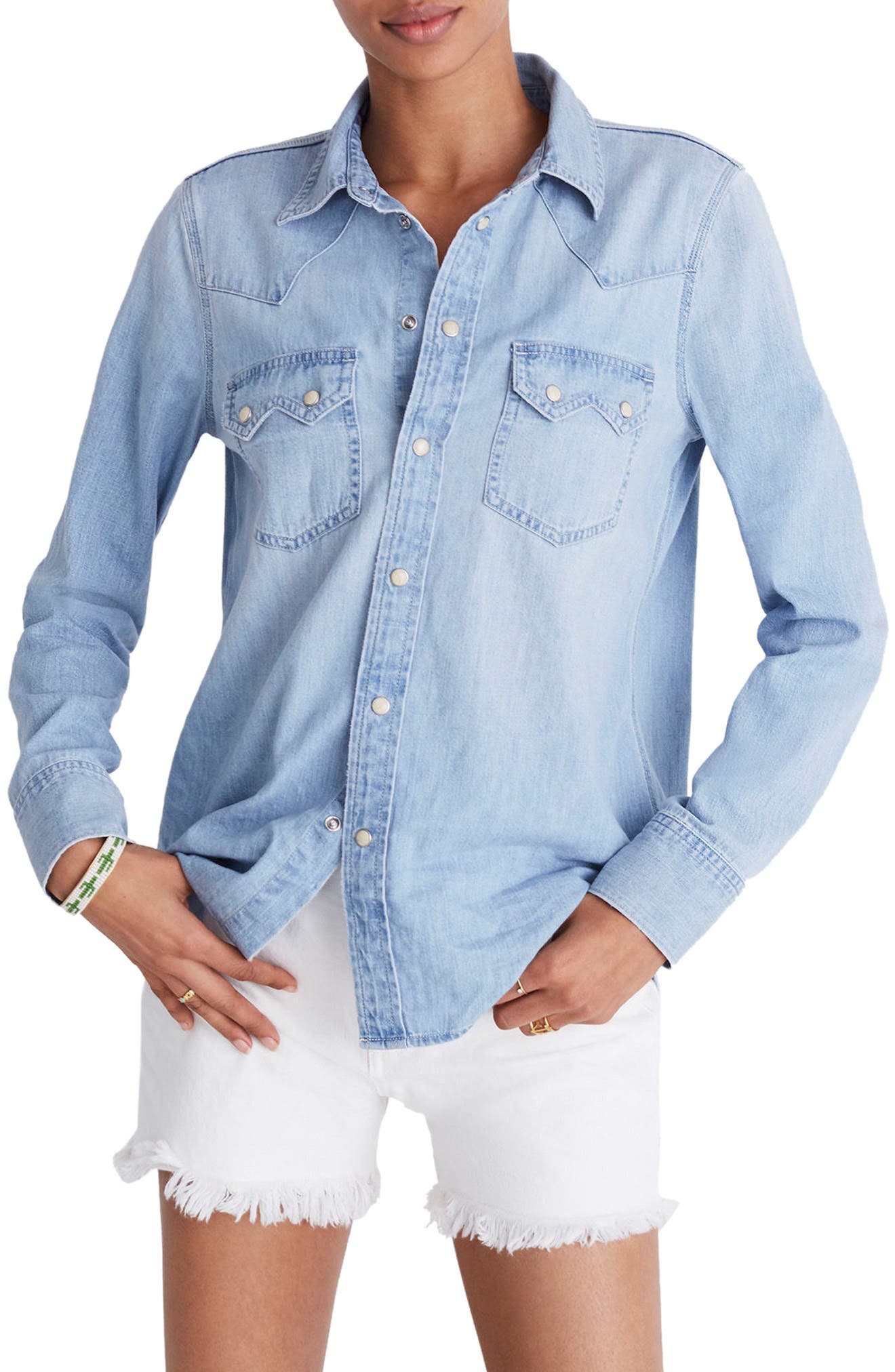 madewell denim western shirt