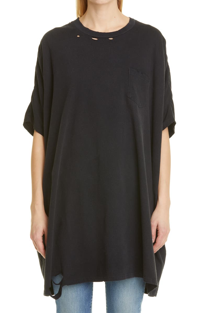 R13 Distressed Oversize Boxy Cotton Tee | Nordstrom