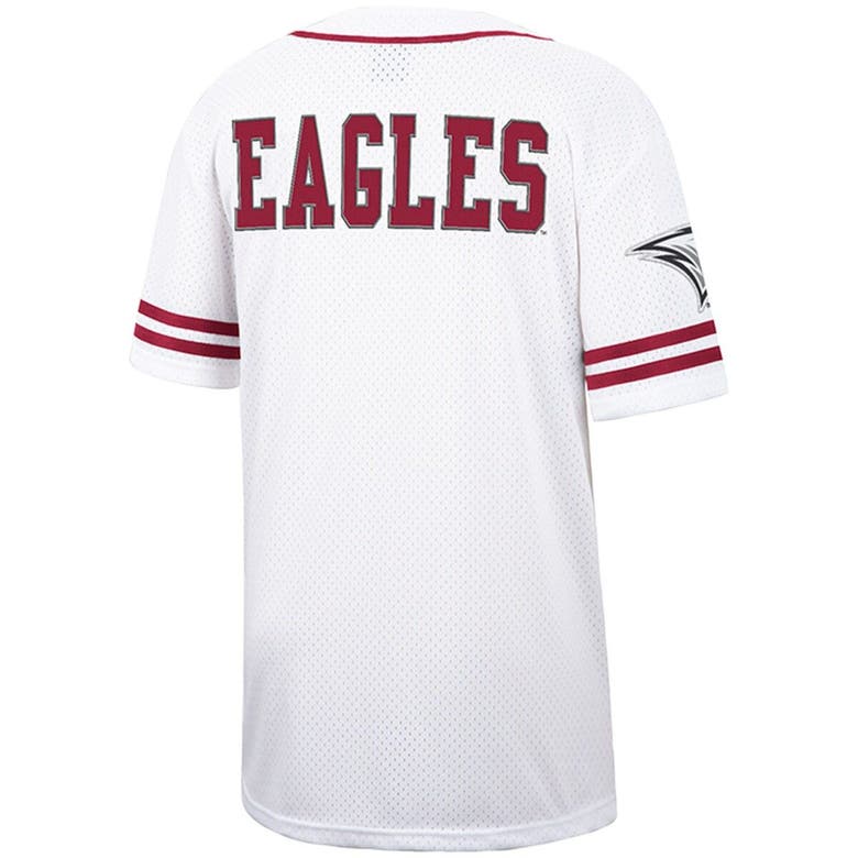 Men's Colosseum White North Carolina Central Eagles Free Spirited Mesh  Button-Up Baseball Jersey