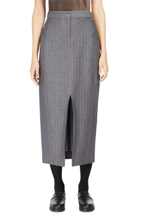 MAX MARA MAX MARA LEISURE BREDA PINSTRIPE COTTON BLEND MIDI SKIRT 