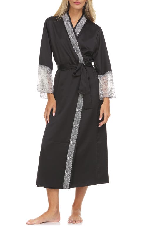 Flora Nikrooz Angelique Charmeuse Robe in Black