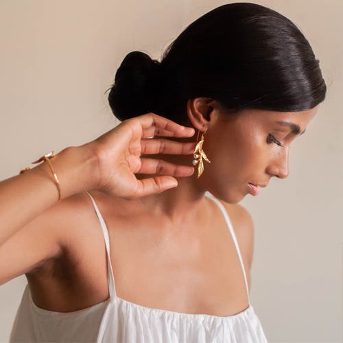 Dhwani Bhansal Haya Earrings In Gold Plated