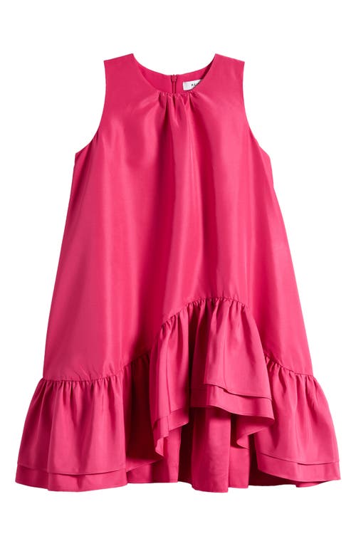 Reiss Kids' Cherie Ruffle A-line Dress In Bright Pink