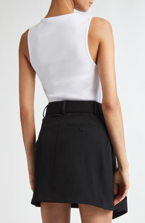 Jw Anderson Crew Neck Ribbed Sleeveless Top Straight Hem In White