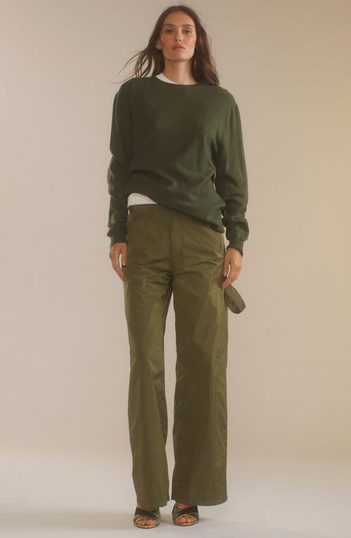 Shop Cynthia Rowley Painter Pants In Dark Green