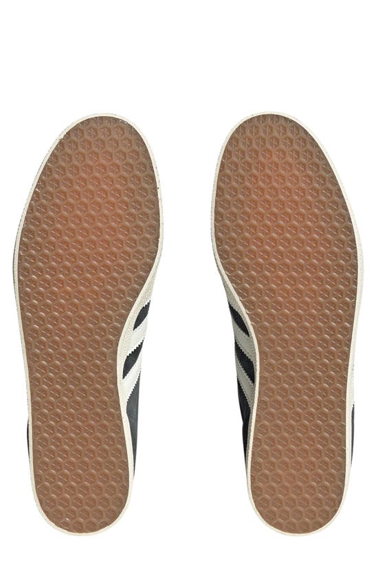 Shop Adidas Originals Gazelle Sneaker In Carbon/ Off White/ Cream White