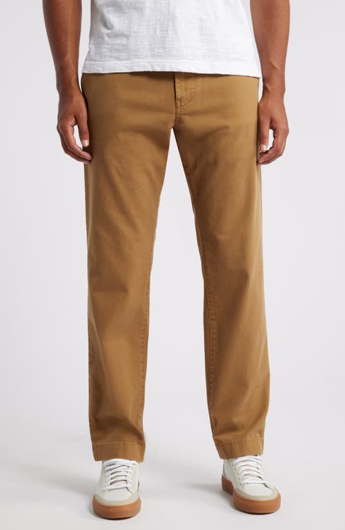 Shop Treasure & Bond Straight Fit Flat Front Stretch Twill Chinos In Tan Ermine