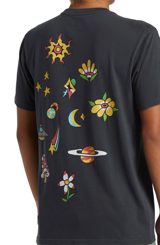 Shop Quiksilver Spaceman Graphic T-shirt In Tarmac