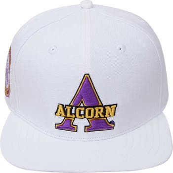 PRO STANDARD Men's Pro Standard White Alcorn State Braves Primary Logo  Evergreen Wool Snapback Hat