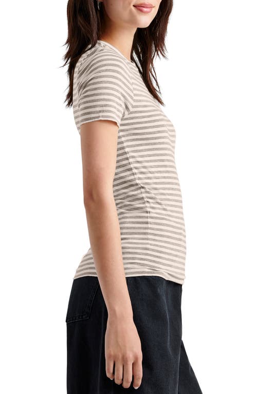 Shop Splendid Stripe T-shirt In Pale Oak/tawny Heather Stripe