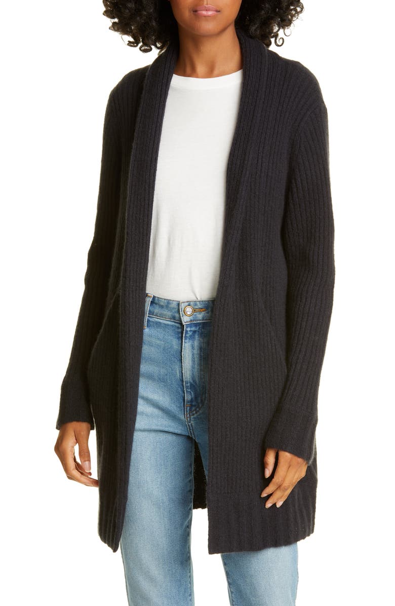 James Perse Open Front Ribbed Cashmere Cardigan | Nordstrom