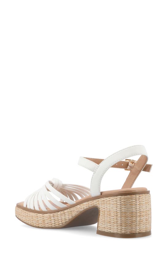 Shop Journee Collection Hally Espadrille Platform Sandal In Off White