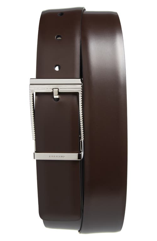 FERRAGAMO Reversible Leather Belt T. moro Brown/Nero at Nordstrom, Eu