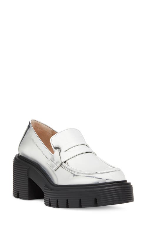 Stuart Weitzman Soho Loafer Silver at Nordstrom,