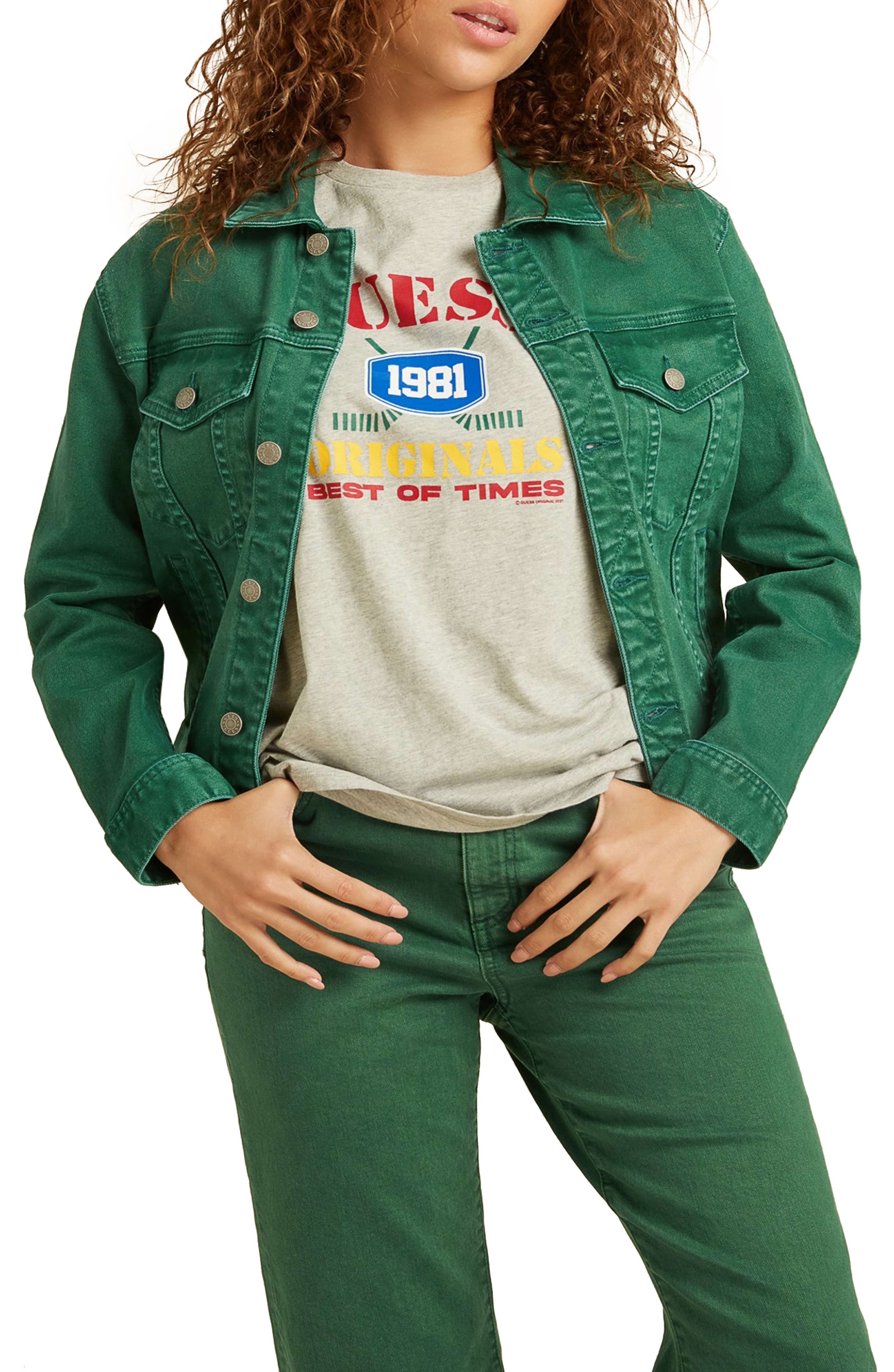 green jeans jacket