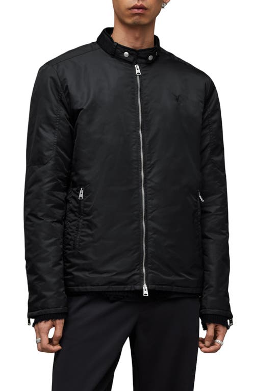 AllSaints Morphos Zip-Up Jacket in Black at Nordstrom, Size Small