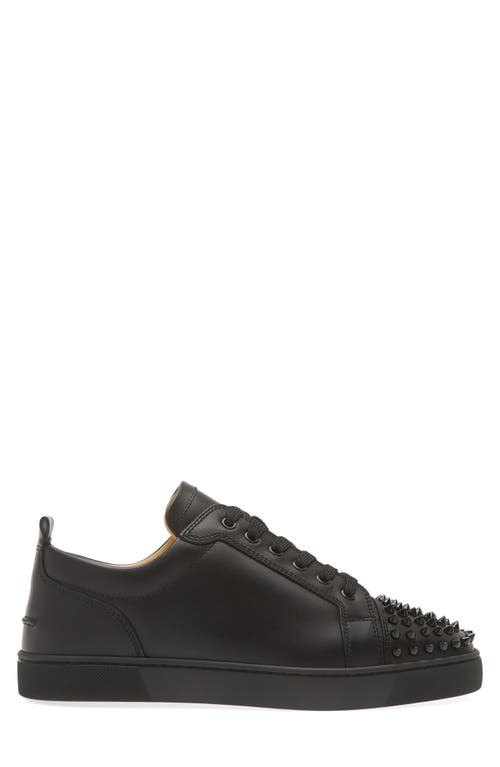 Shop Christian Louboutin Louis Junior Spikes Sneaker In Black/black