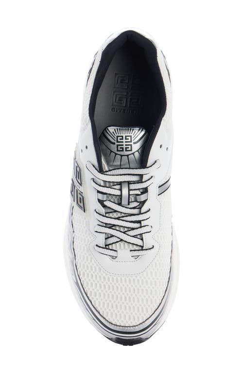 Shop Givenchy Nfnty-52 Low Top Sneaker In White/silvery