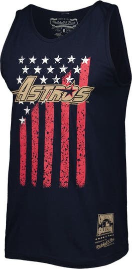 Mitchell & Ness Men's Mitchell & Ness Navy Houston Astros Cooperstown  Collection Stars and Stripes Tank Top