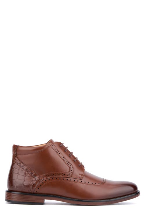 Shop New York And Company Lennon Brogue Boot In Cognac