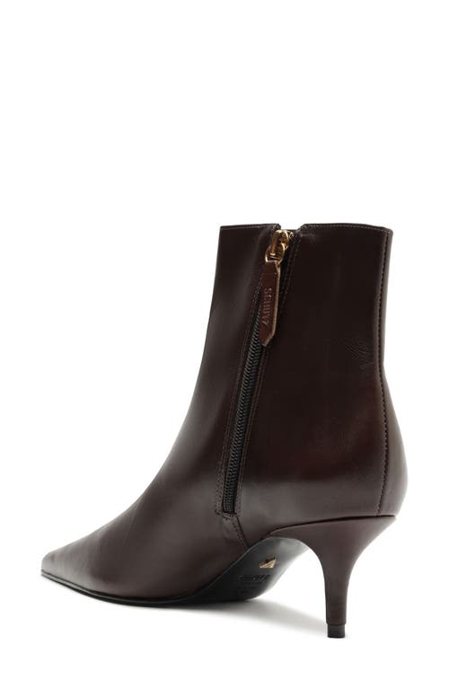 Schutz Mikki Pointed Toe Bootie In Brown