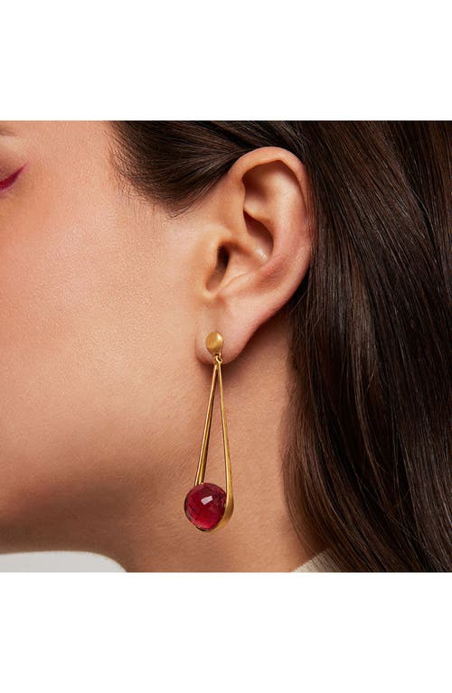 Shop Dean Davidson Ipanema Drop Earrings In Vivid Pink/gold