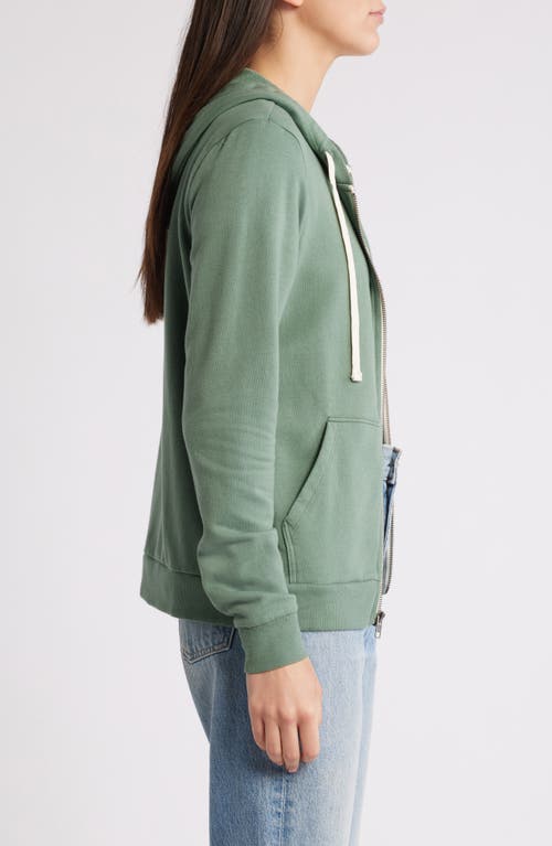 Shop Marine Layer Afternoon Full Zip Hoodie In Sage Green