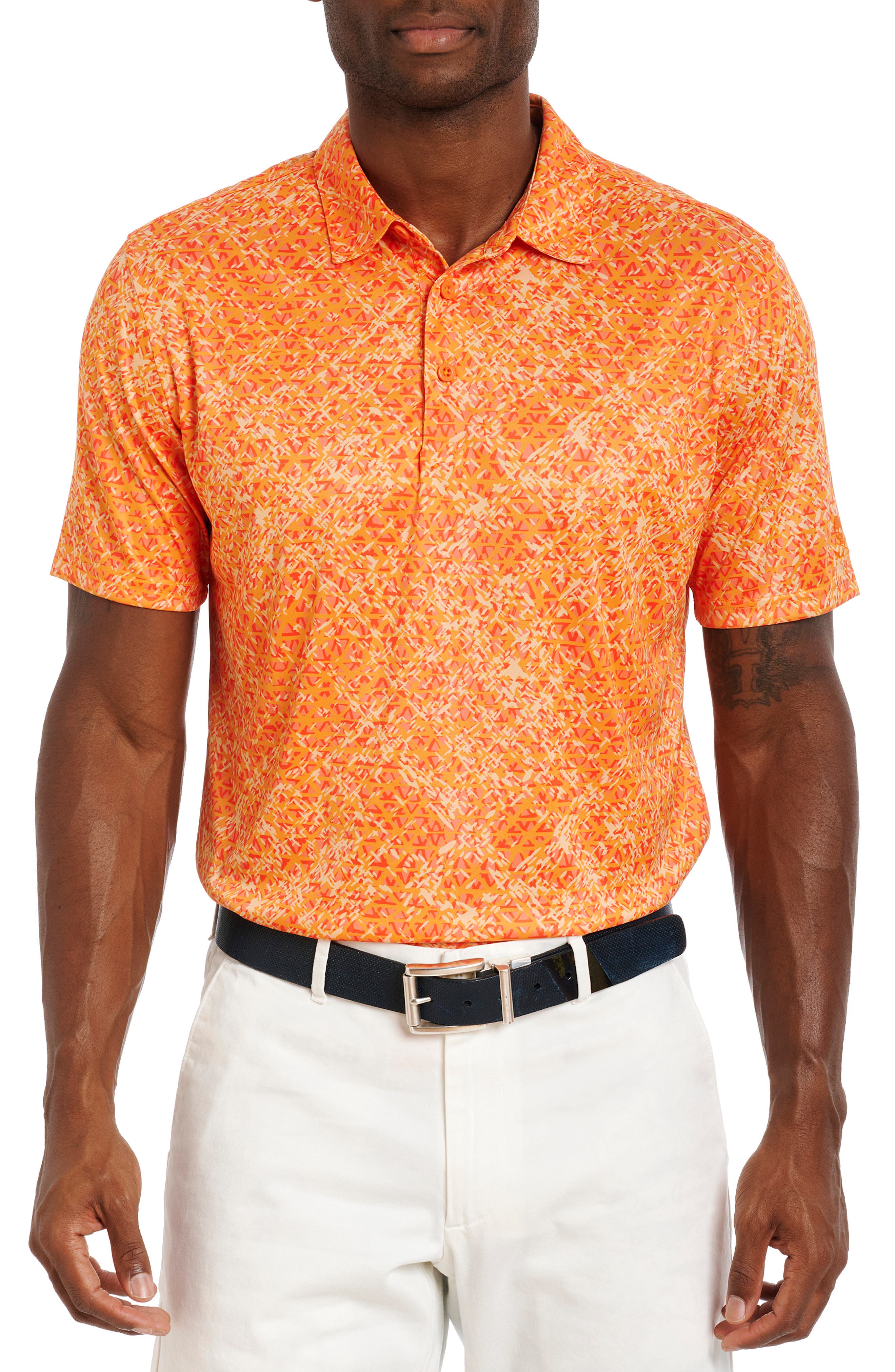 orange golf polo shirt