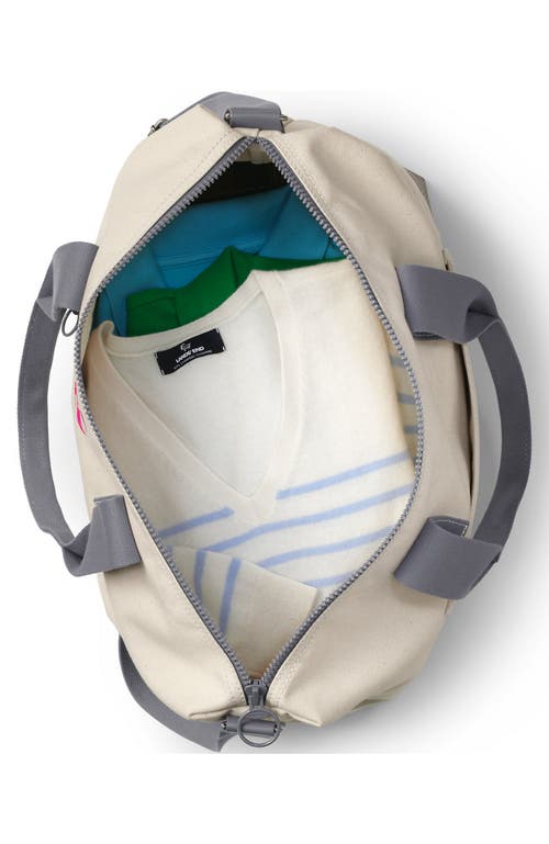 Lands' End Canvas Weekender Duffle Bag In White