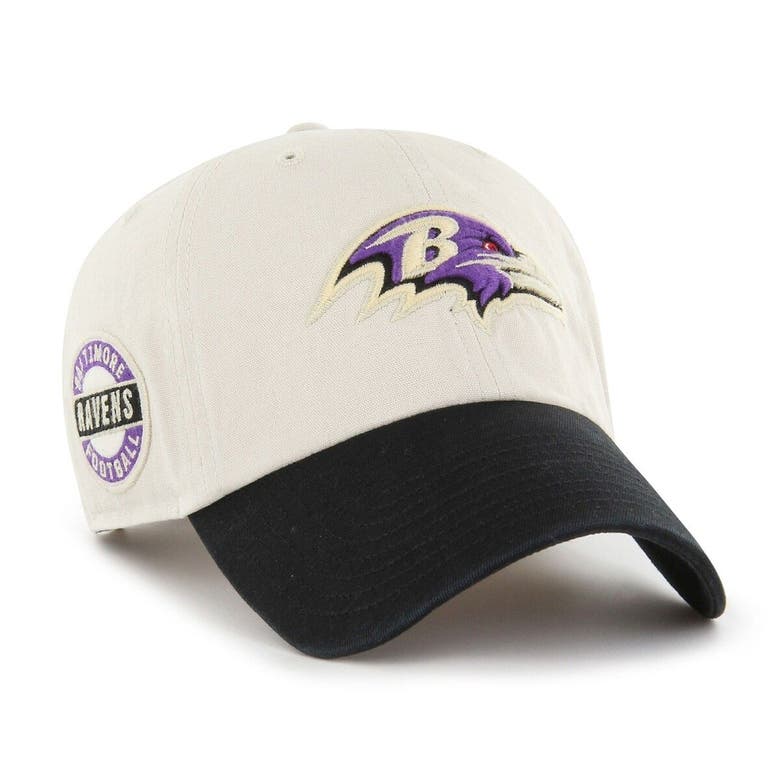 Men's '47 White Baltimore Ravens Clean Up Adjustable Hat