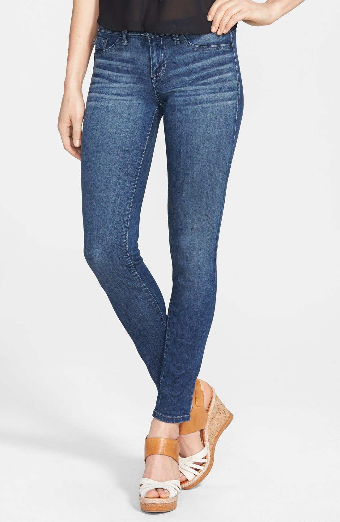 SP Black Low Rise Skinny Jeans (Medium) (Juniors) | Nordstrom