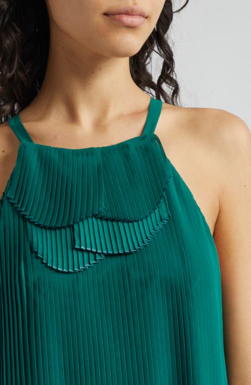 EMPORIO ARMANI EMPORIO ARMANI PLEATED RUFFLE SLEEVELESS TOP