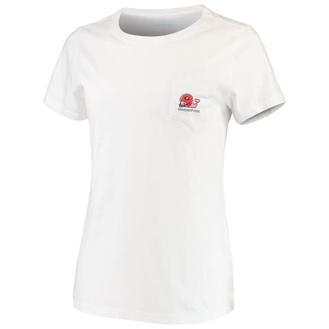 Women's Vineyard Vines White Georgia Bulldogs Pocket T-Shirt