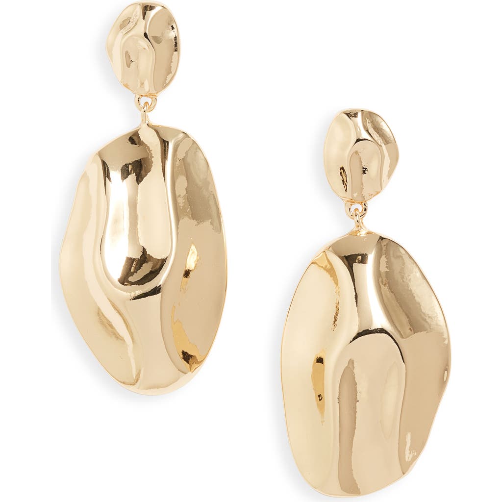 Open Edit Molten Drop Earrings In Gold