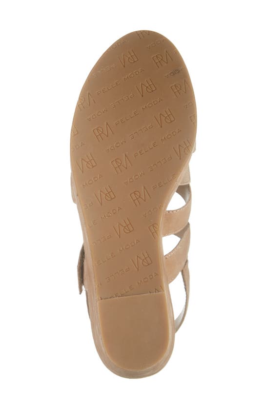 Shop Pelle Moda Kym Platform Wedge Sandal In Latte