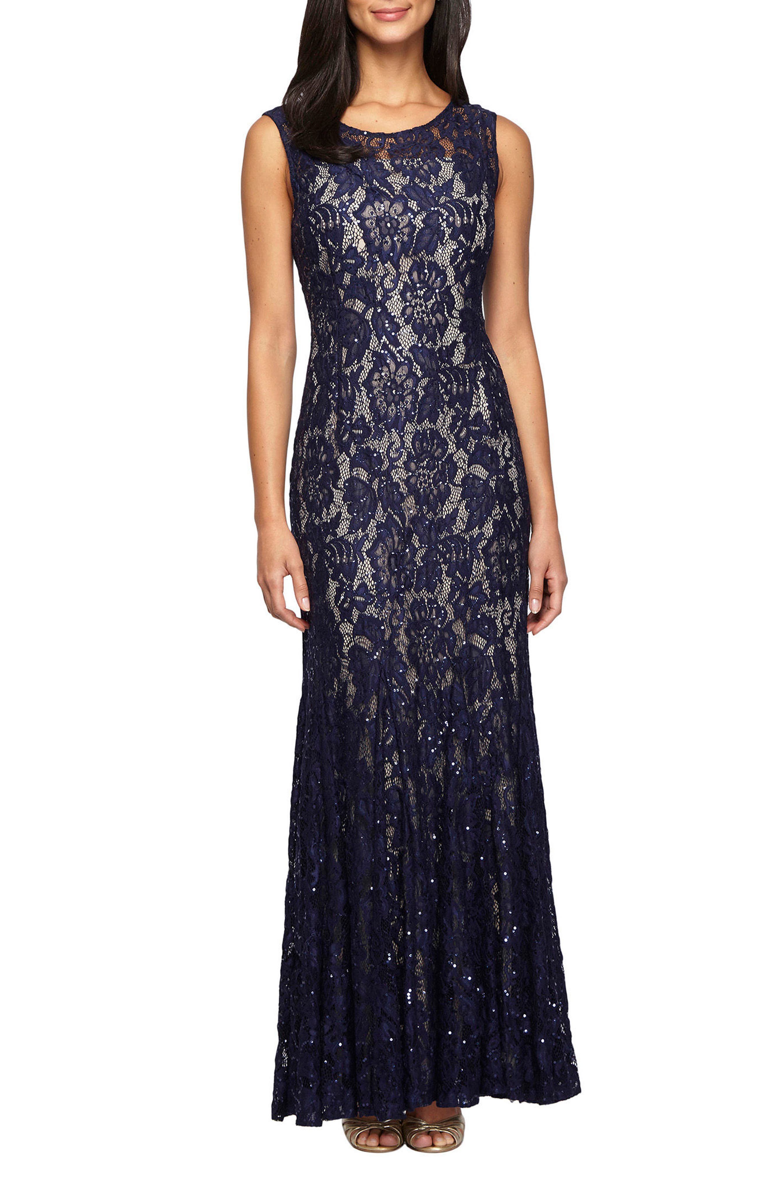 Alex Evenings Lace Gown with Jacket Nordstrom