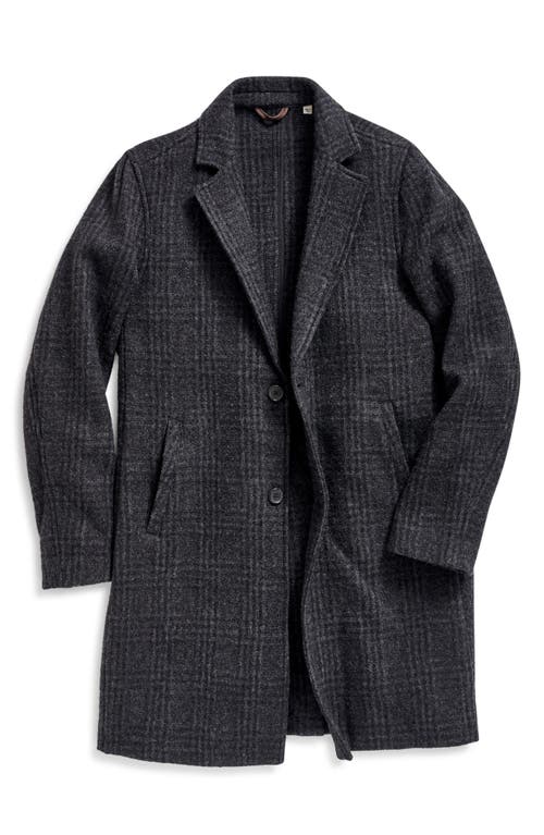 Billy Reid Subtle Plaid Boiled Wool Jordan Coat In Black/multi
