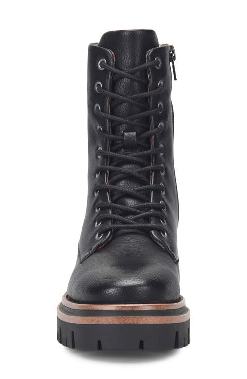 Korks Vail Lug Sole Combat Boot In Black